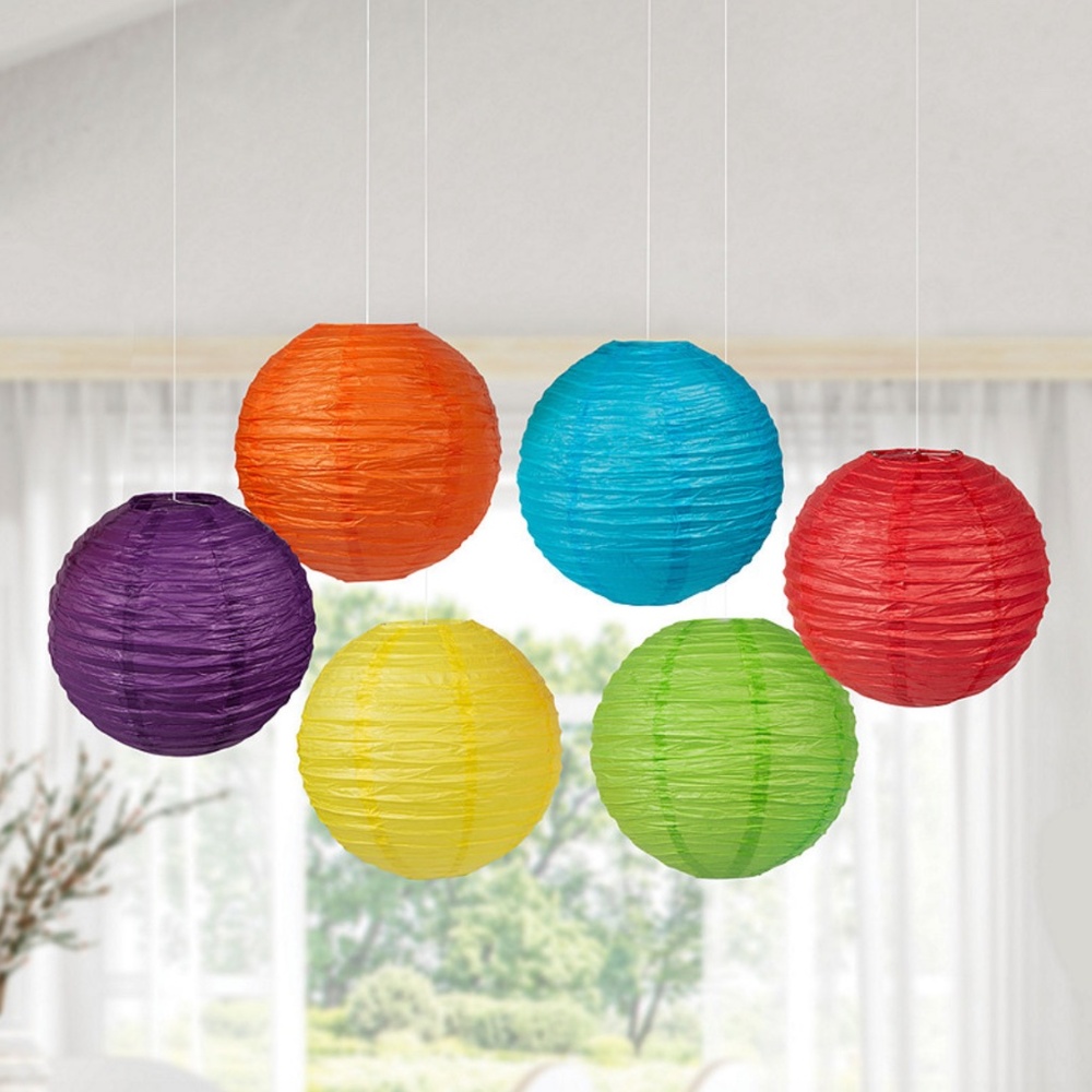 6 Pcs Paper Lantern Lamp Shade Decoration Wedding Birthday Party Festival 10"Set